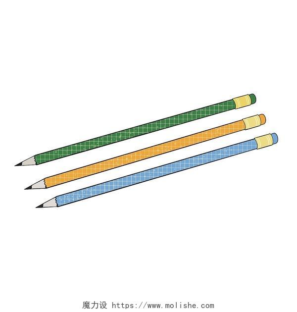 铅笔素材彩色铅笔小学生铅笔卡通铅笔开学季铅笔